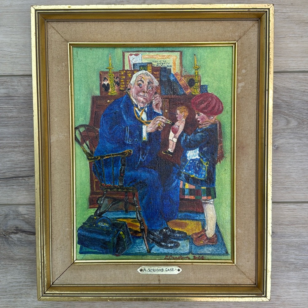 Norman Rockwell Original Study Derivative Painting Wall Art Kitsch Americana
